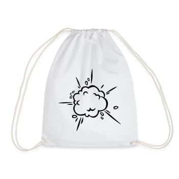 Comic Dust Cloud - Drawstring Bag - white - Front