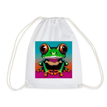 grenouille - Sac de sport léger - blanc - Devant