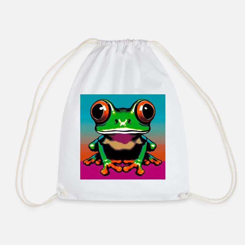 Frosch - Turnbeutel - Weiß