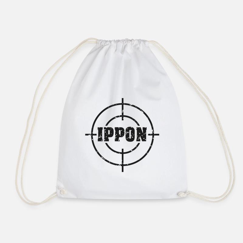 Target_judo_ippon_grunge_karsten_schwarz - Turnbeutel - Weiß
