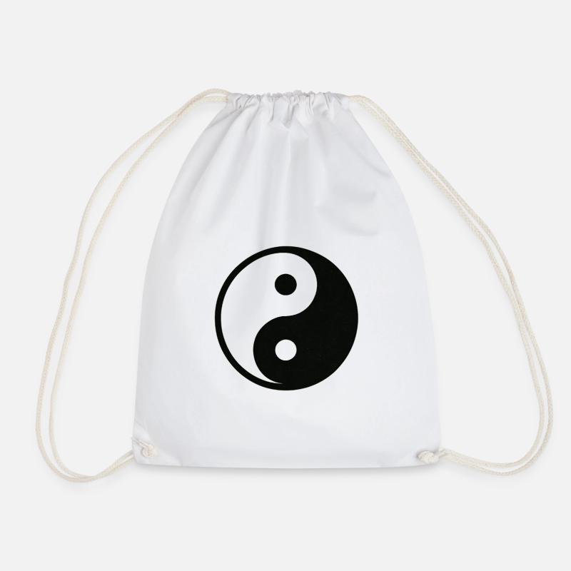 YinYang Silhouette - Turnbeutel - Weiß