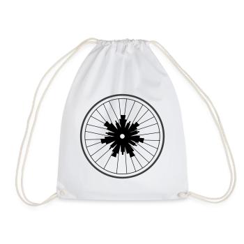Snowflake wheel by Cean - Drawstring Bag - white - Front