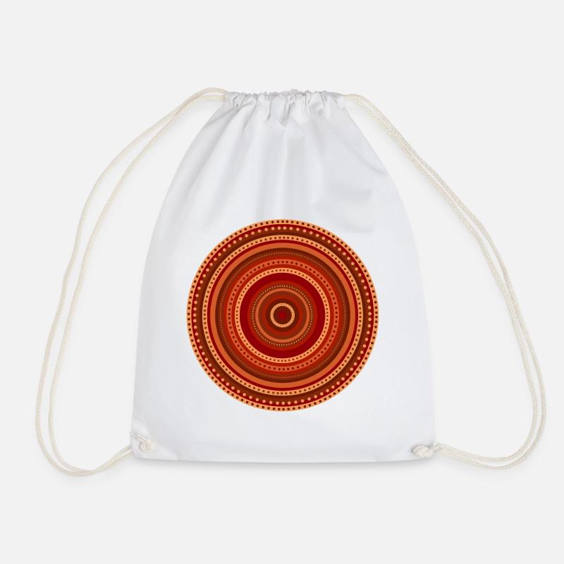 Mandala - Drawstring Bag - white