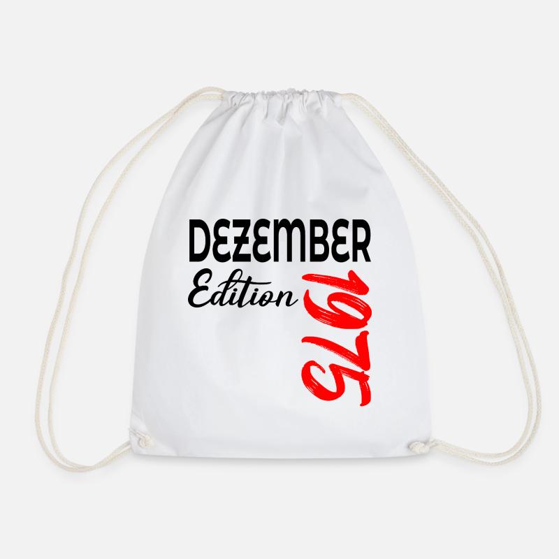 51. GEBURTSTAG DEZEMBER 1975 - Turnbeutel - Weiß