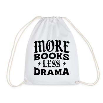 Plus de livres, moins de drame - Sac de sport léger - blanc - Devant