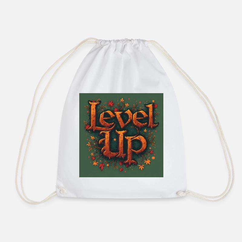 Level Up - Drawstring Bag - white