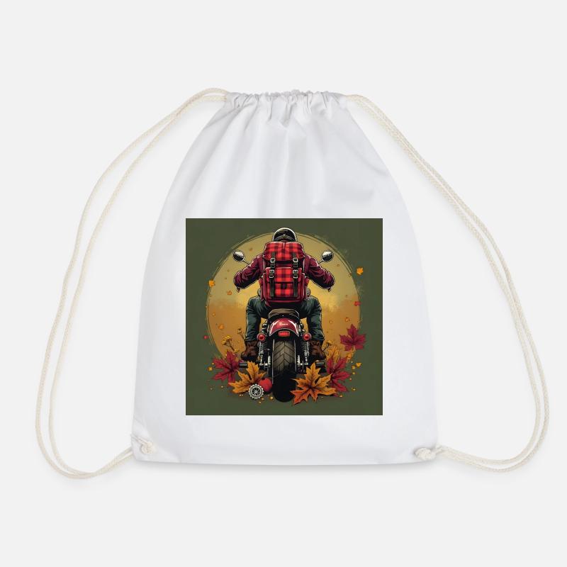 Gingham Backpack + Bike Gear - Turnbeutel - Weiß