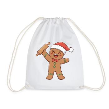 Christmas Baking Art Baker - Drawstring Bag - white - Front