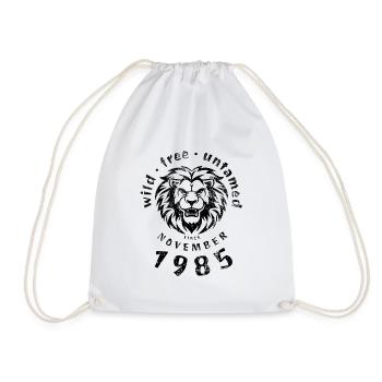 40. Geburtstag Sauvage, libre et indompté depuis 11/1985 - Sac de sport léger - blanc - Devant