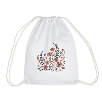 Fleurs bohèmes – Harmonie épanouie - Sac de sport léger - blanc - Devant