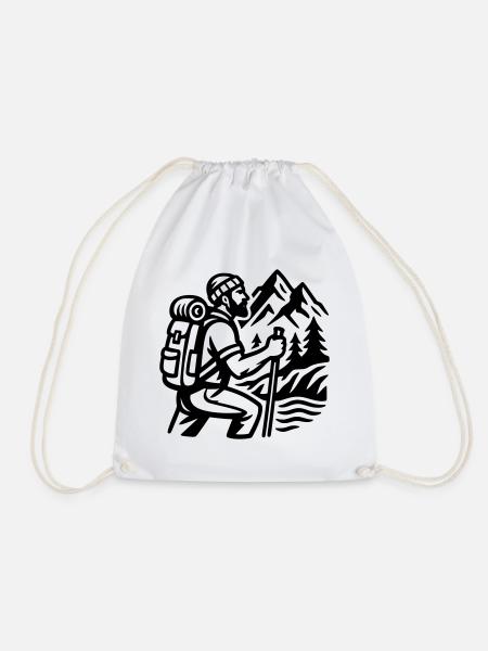 Hiker - Drawstring Bag - white