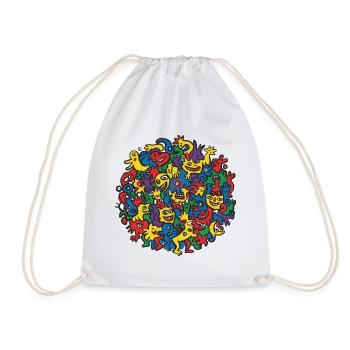 Living art - Drawstring Bag - white - Front