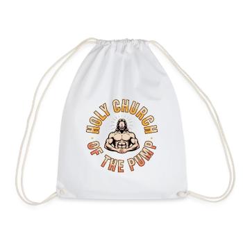 Sainte Église de la Pompe - Drôle de Jésus Gym Meme - Sac de sport léger - blanc - Devant