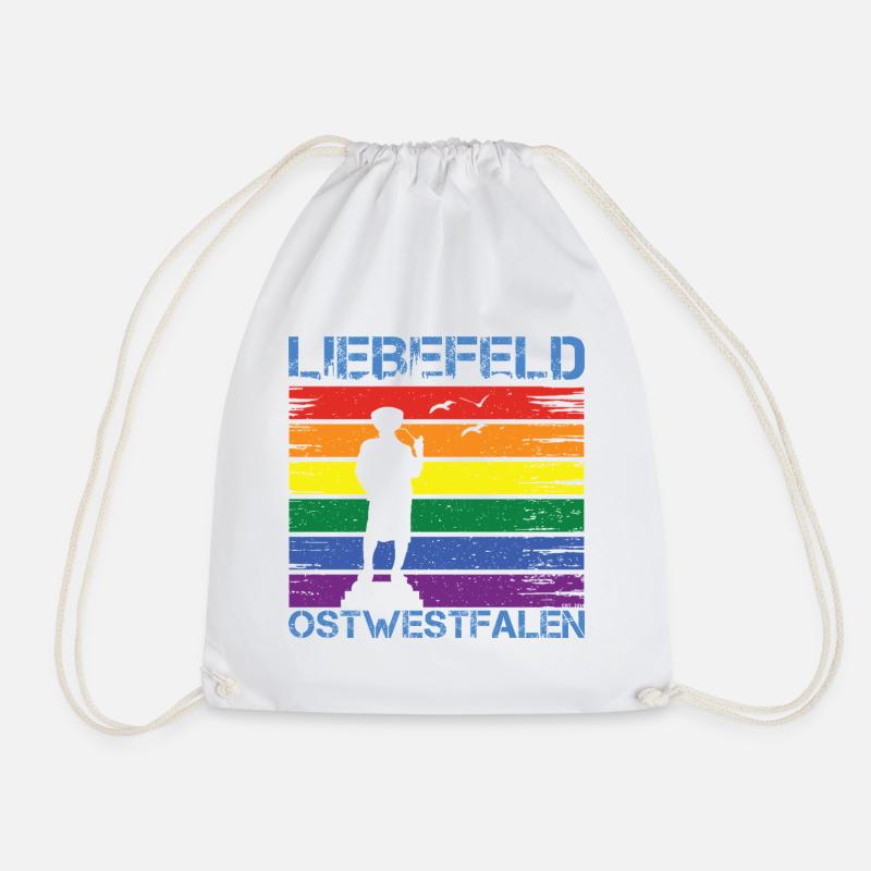 Liebefeld ❤ Leineweber PRIDE - Drawstring Bag - white