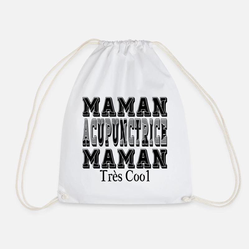 Acupuncturist mom very cool mom - Drawstring Bag - white