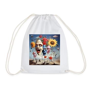 Mask Forest of Blossom Dreams - Drawstring Bag - white - Front