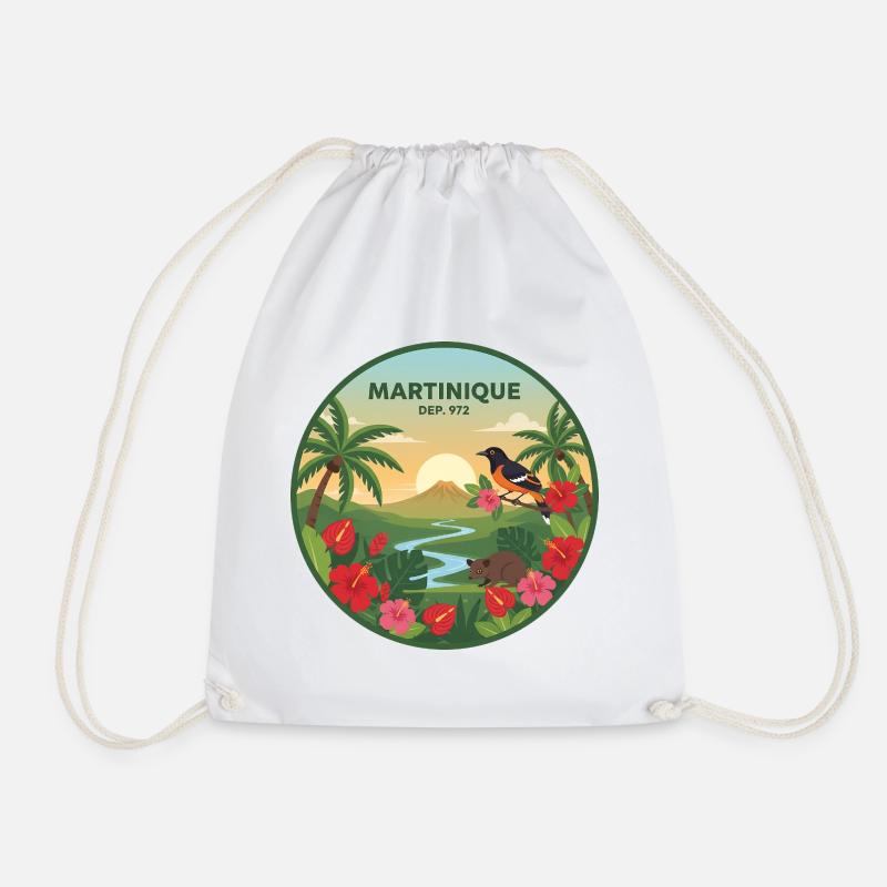 Martinique 972 - Drawstring Bag - white