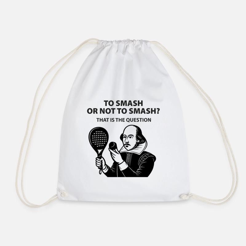 To Smash or Not to Smash - Drawstring Bag - white