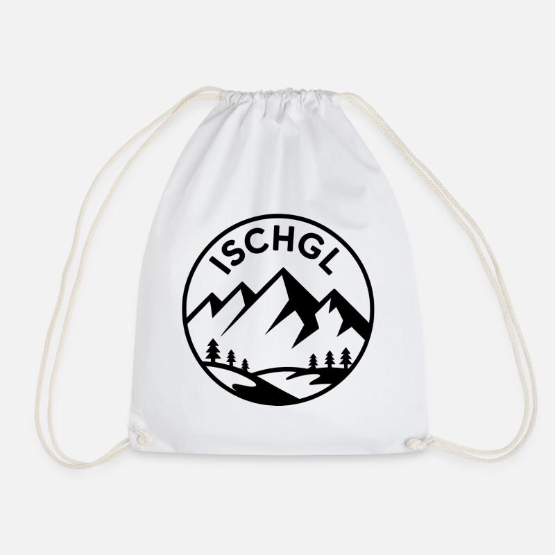 Ischgl - Souvenir Design - Turnbeutel - Weiß
