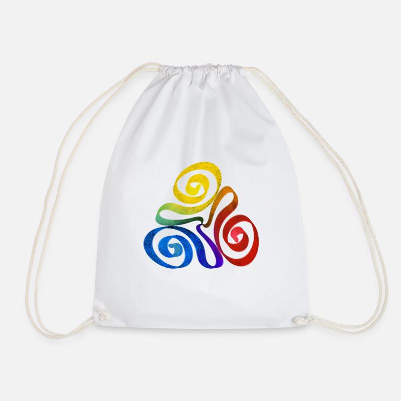 Spirale triangle arc-en-ciel - Sac de sport léger - blanc