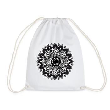 L’œil mystique dans le mandala – Symbole spirituel - Sac de sport léger - blanc - Devant