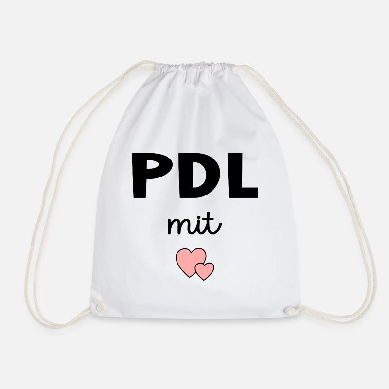 PDL Pflegedienstleitung mit Herz - Turnbeutel - Weiß