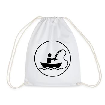 Pêche et pêche | Petri Heil Hobby Logo - Sac de sport léger - blanc - Devant