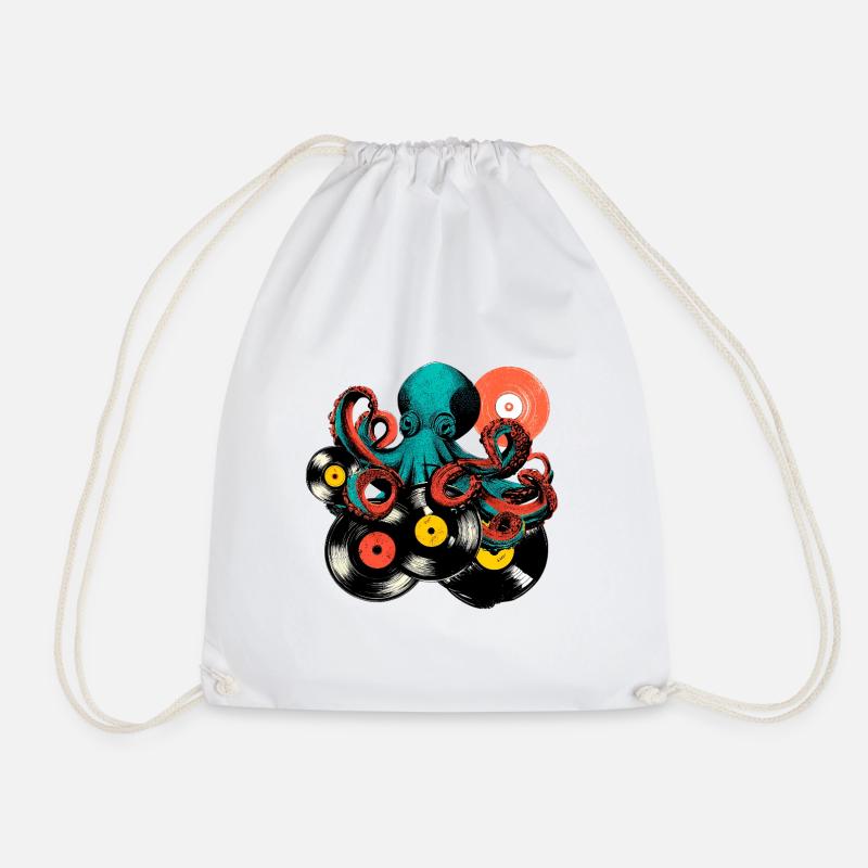 Mix vinyle Octopus - Sac de sport léger - blanc