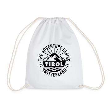 Tirol - Souvenir Design - Drawstring Bag - white - Front