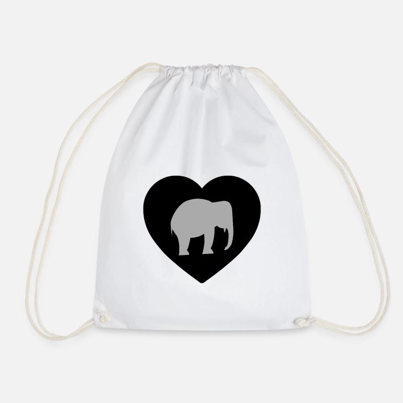 Elefant - Turnbeutel - Weiß