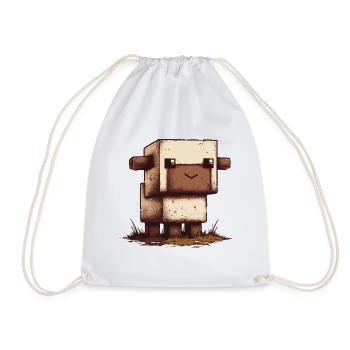 Look rétro de Pixel Sheep - Sac de sport léger - blanc - Devant