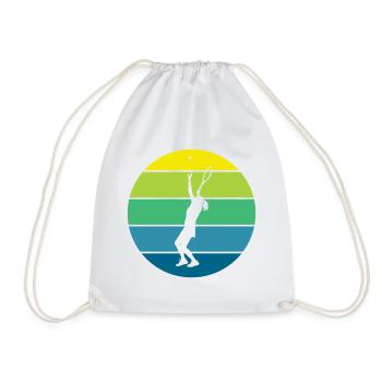 tennis - Drawstring Bag - white - Front