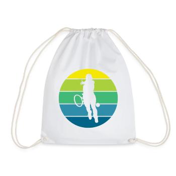 tennis - Drawstring Bag - white - Front