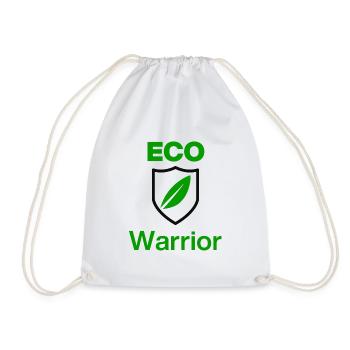 ECO Warrior. Green Mindset, Ökologiee first - Turnbeutel - Weiß - Vorne
