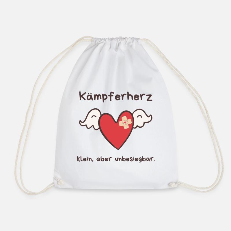 Kämpferherz – Klein, aber unbesiegbar Design - Turnbeutel - Weiß
