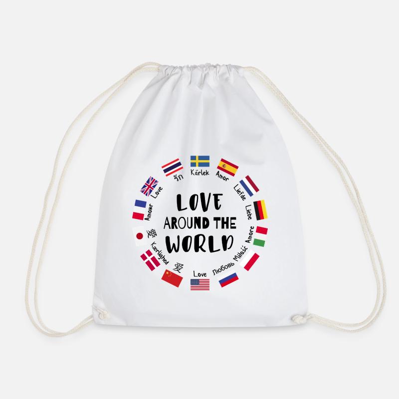 Liebe aus aller Welt Sprachen - Turnbeutel - Weiß