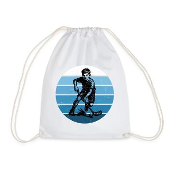 Motif emblématique du floorball - Sac de sport léger - blanc - Devant