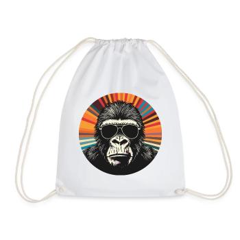 Gorilla Retro Sunglasses Pop Art - Sac de sport léger - blanc - Devant