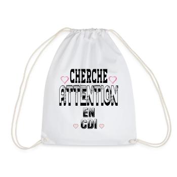 Cherche Attention en CDI - Sac de sport léger - blanc - Devant