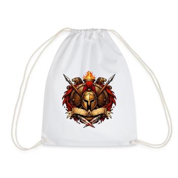Blason de Sparte - Sac de sport léger - blanc - Devant