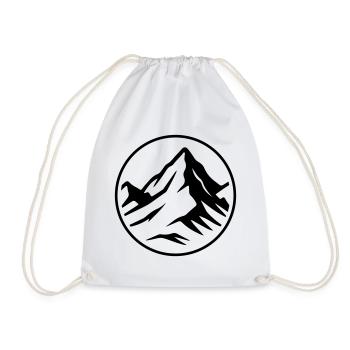 Mountain icon summit - Drawstring Bag - white - Front