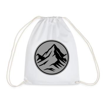 Mountain icon summit - Drawstring Bag - white - Front
