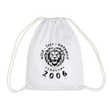 20. Geburtstag Sauvage, libre et indompté depuis 02/2006 - Sac de sport léger - blanc - Devant
