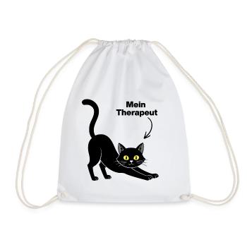 MON CHAT EST MON THÉRAPEUTE😻 CATLOVER NEZ POILU - Sac de sport léger - blanc - Devant