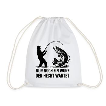 Pike Waiting A Cast Fishing Angler Gift - Drawstring Bag - white - Front