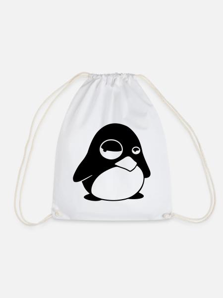 Grumpy Tux – Drôle de Penguin Linux pour les geeks - Sac de sport léger - blanc