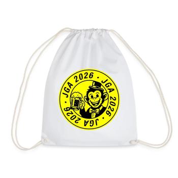 Jga 2026 Monkey Groom - Drawstring Bag - white - Front