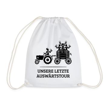 Notre dernière tournée à l’extérieur, tracteur baril de bière JGA B - Sac de sport léger - blanc - Devant