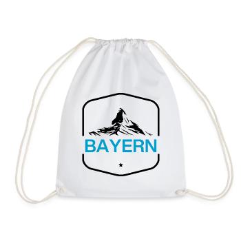 BAYERN, ZUGSPITZE POWER! BERGE URLAUB WANDERN - Turnbeutel - Weiß - Vorne