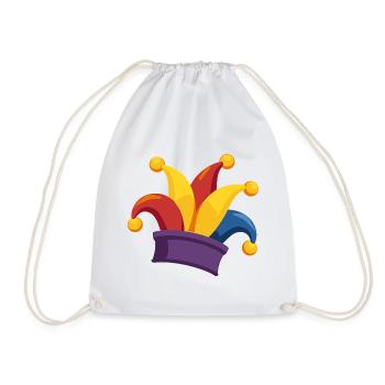 Classique bonnet de fou pour le carnaval et le carnaval - Sac de sport léger - blanc - Devant